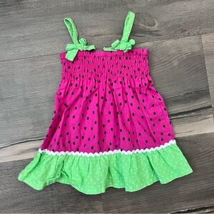 Small Wonders Infant Watermelon Smocked Sundress Size 6/9 Months